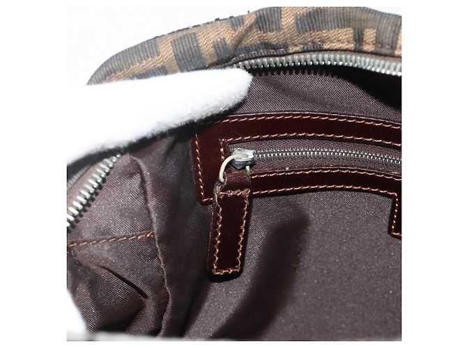 FENDI Zucca Canvas Hand Bag Black Brown - vista 20