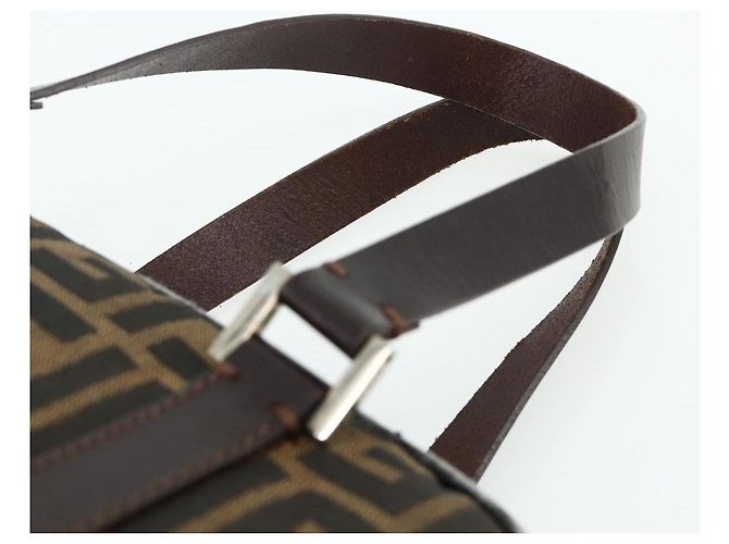 FENDI Zucca Canvas Hand Bag Black Brown - vista 8