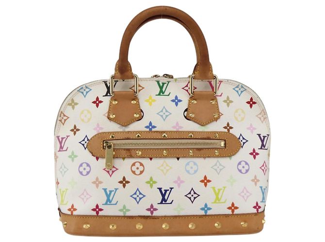 LOUIS VUITTON Monogram Multicolor Alma Hand Bag White M92647 LV - vista 13