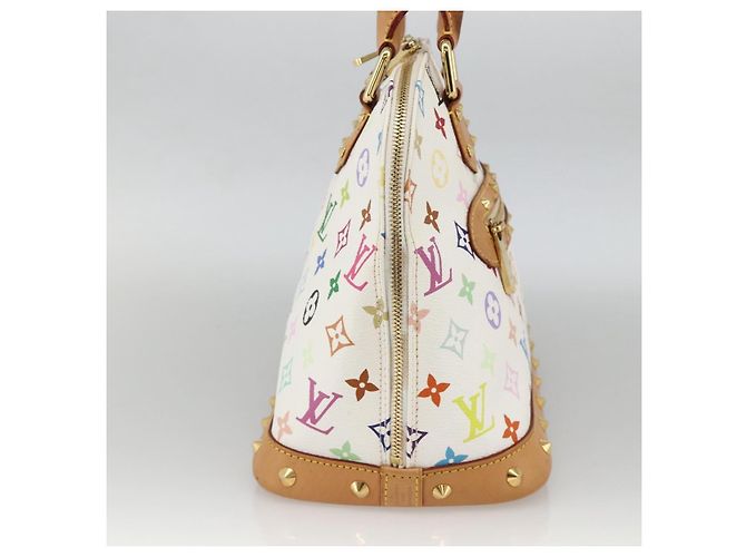 LOUIS VUITTON Monogram Multicolor Alma Hand Bag White M92647 LV - vista 3