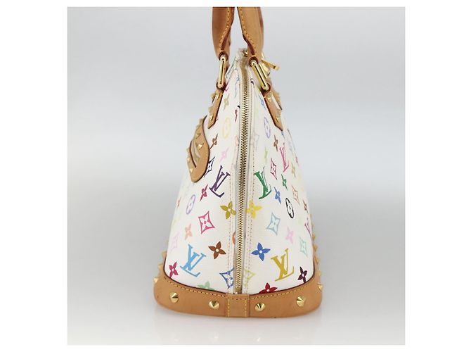 LOUIS VUITTON Monogram Multicolor Alma Hand Bag White M92647 LV - vista 4
