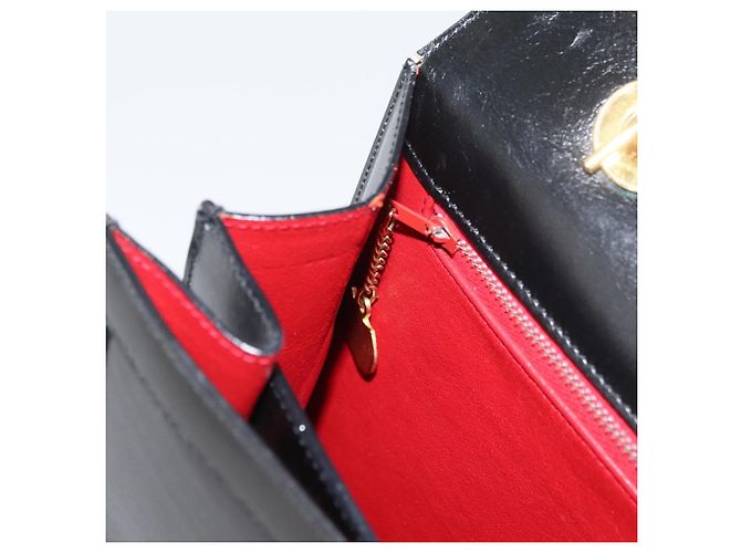 Céline CELINE Circle Hand Bag Leather Black Gold - vista 23