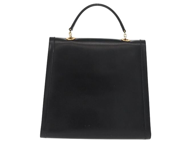 Céline CELINE Circle Hand Bag Leather Black Gold - vista 3