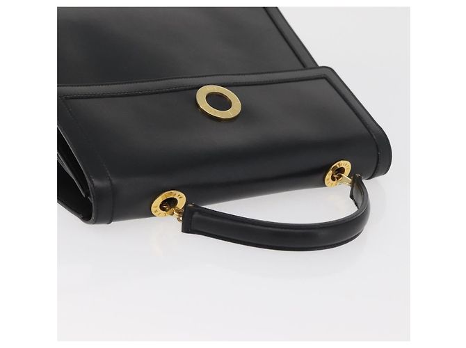 Céline CELINE Circle Hand Bag Leather Black Gold - vista 6