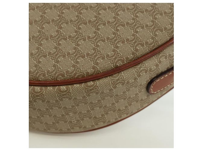Céline CELINE Macadam Canvas Shoulder Bag PVC Leather Beige Gold - vista 12