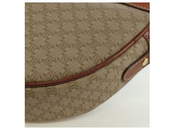Céline CELINE Macadam Canvas Shoulder Bag PVC Leather Beige Gold - vista 14