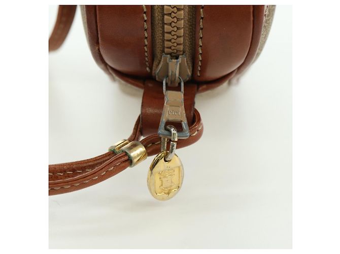 Céline CELINE Macadam Canvas Shoulder Bag PVC Leather Beige Gold - vista 16