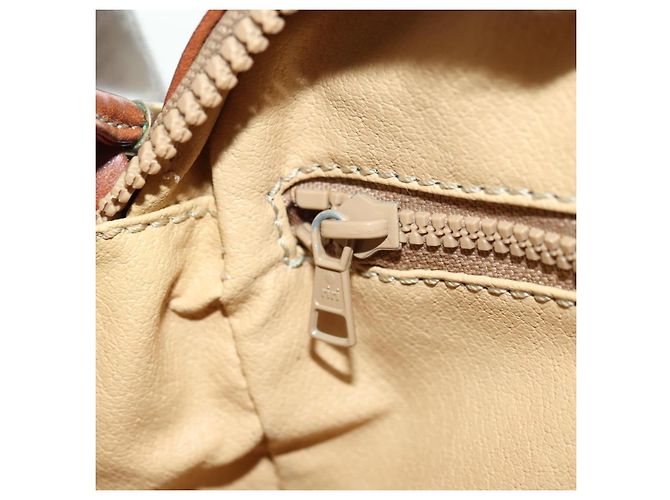 Céline CELINE Macadam Canvas Shoulder Bag PVC Leather Beige Gold - vista 21