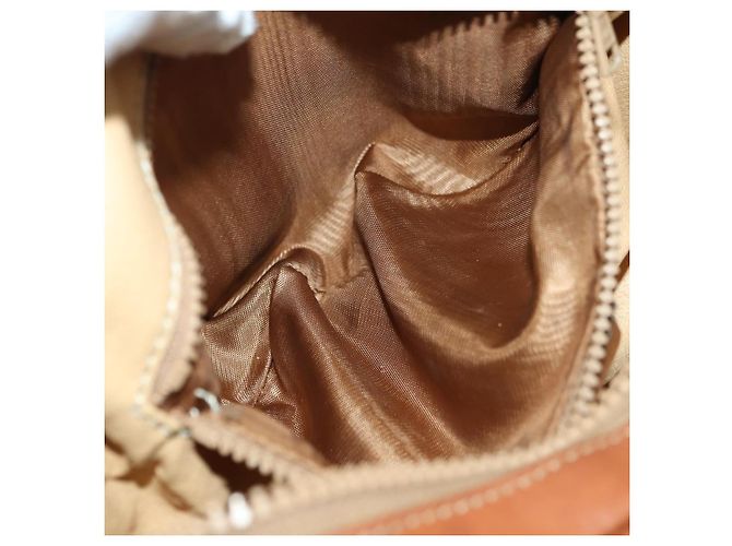 Céline CELINE Macadam Canvas Shoulder Bag PVC Leather Beige Gold - vista 22