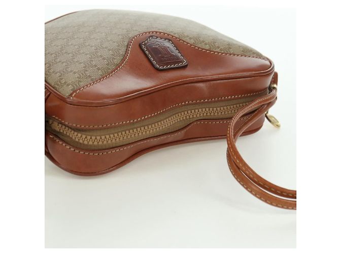 Céline CELINE Macadam Canvas Shoulder Bag PVC Leather Beige Gold - vista 6