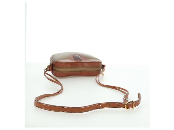 Céline CELINE Macadam Canvas Shoulder Bag PVC Leather Beige Gold - vista 7