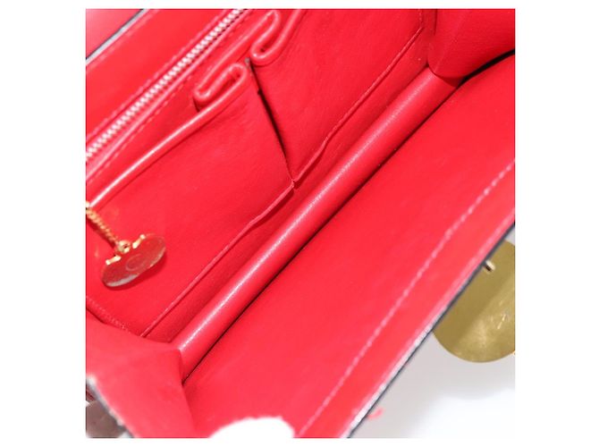 Céline CELINE Medallion Hand Bag Leather Red Gold - vista 10