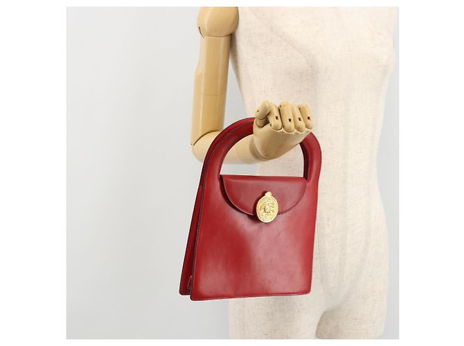 Céline CELINE Medallion Hand Bag Leather Red Gold - vista 23