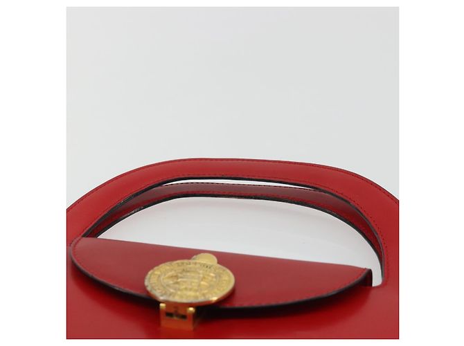 Céline CELINE Medallion Hand Bag Leather Red Gold - vista 8