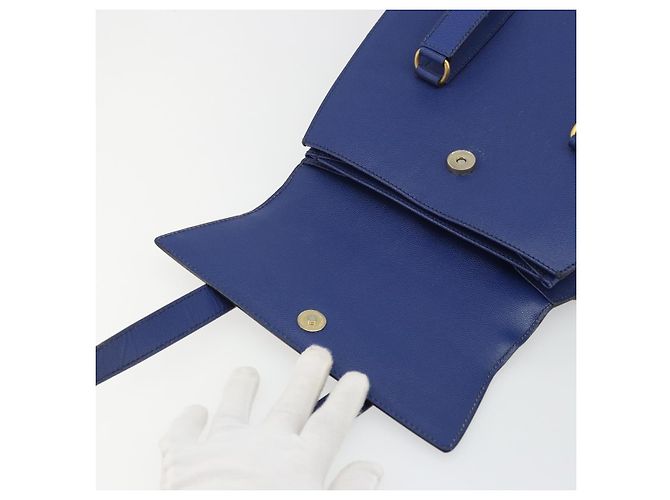 Céline CELINE Shoulder Bag Leather Blue Gold - vista 15
