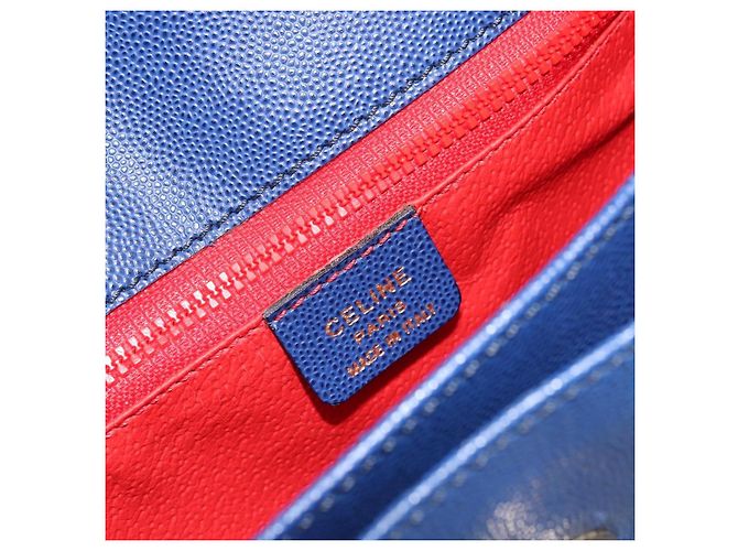 Céline CELINE Shoulder Bag Leather Blue Gold - vista 16