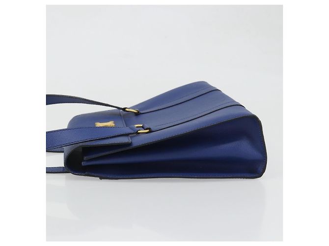 Céline CELINE Shoulder Bag Leather Blue Gold - vista 5