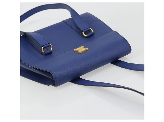 Céline CELINE Shoulder Bag Leather Blue Gold - vista 6