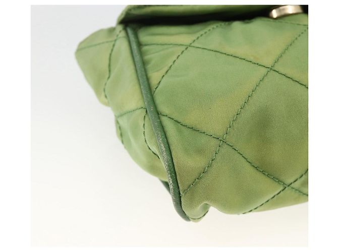 PRADA Chain Shoulder Bag Nylon Green Gold - vista 14