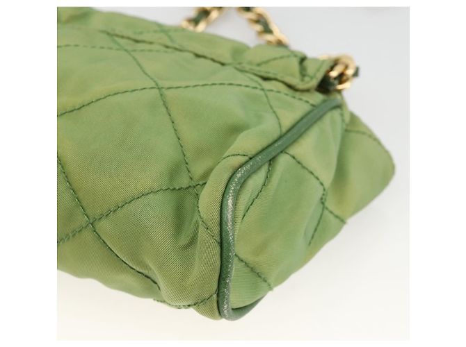PRADA Chain Shoulder Bag Nylon Green Gold - vista 15