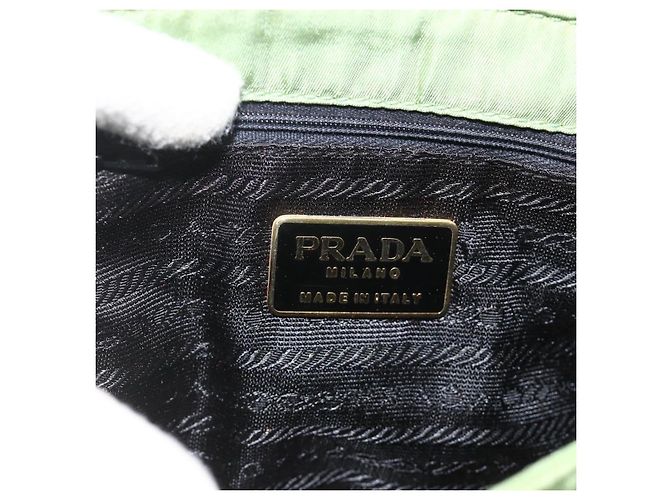 PRADA Chain Shoulder Bag Nylon Green Gold - vista 18