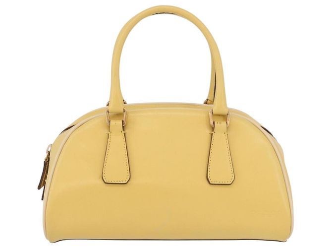 PRADA Handtasche Leder Gelbgold - Ansicht 13