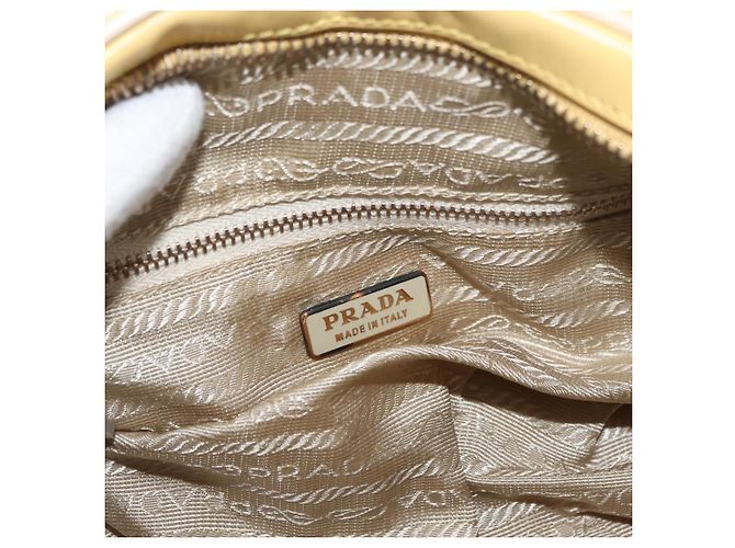 PRADA Handtasche Leder Gelbgold - Ansicht 18
