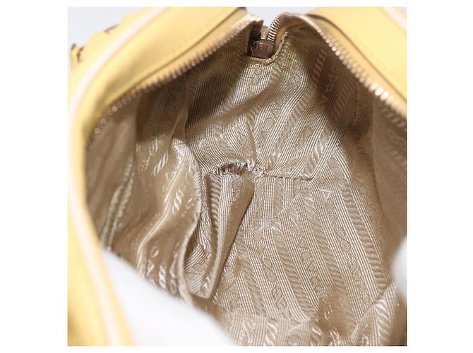 PRADA Handtasche Leder Gelbgold - Ansicht 19