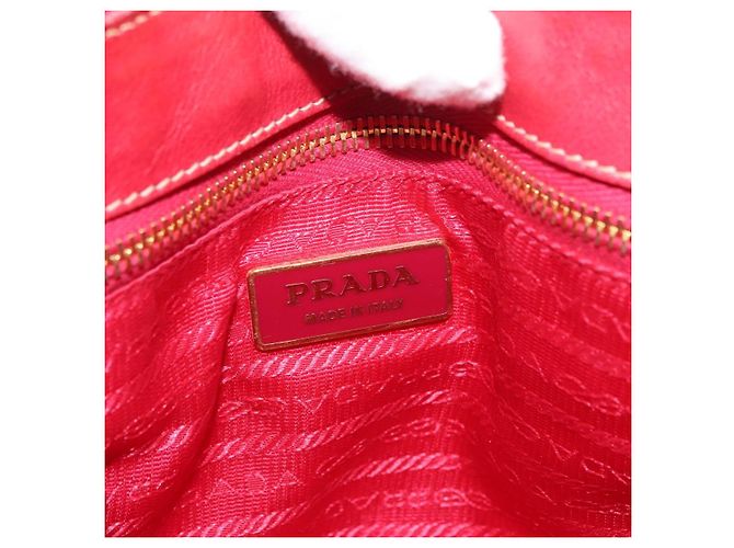 PRADA Shoulder Bag Nylon Leather 2way Pink Gold - vista 22