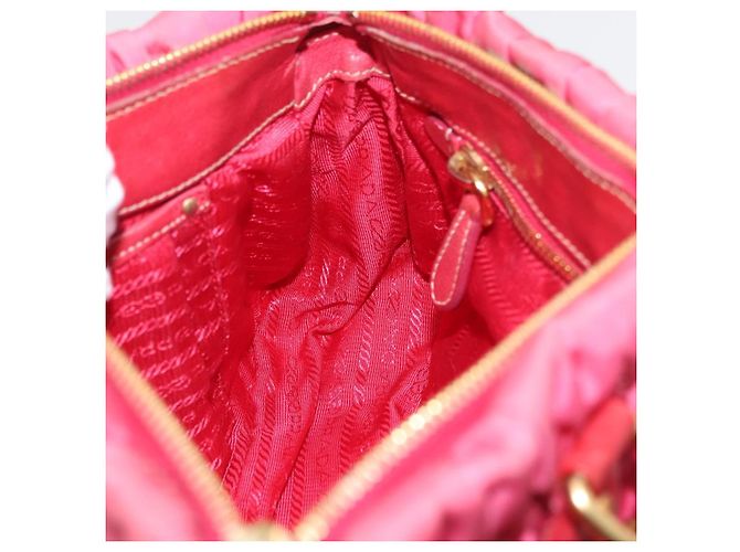 PRADA Shoulder Bag Nylon Leather 2way Pink Gold - vista 24
