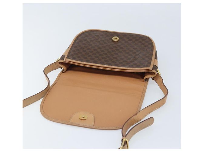 Céline CELINE Macadam Canvas Shoulder Bag PVC Leather Brown Gold - vista 15