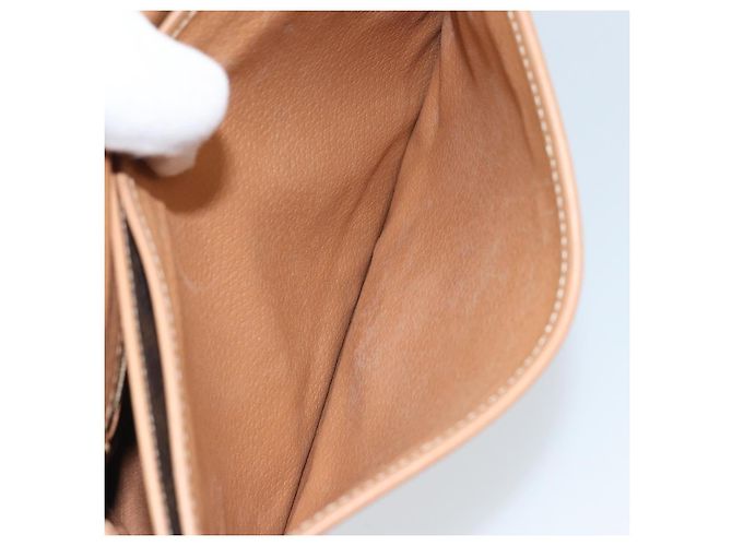 Céline CELINE Macadam Canvas Shoulder Bag PVC Leather Brown Gold - vista 22