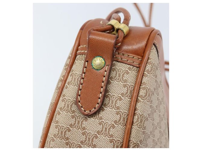 Céline CELINE Macadam Canvas Shoulder Bag PVC Beige Gold - vista 14