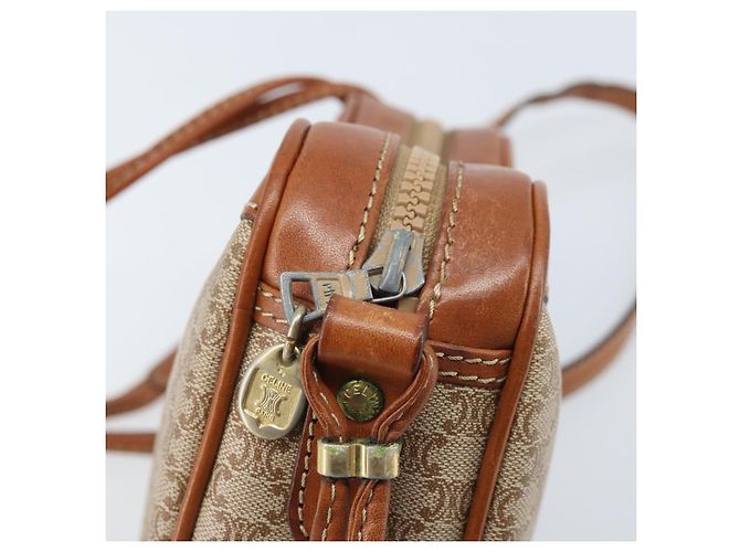 Céline CELINE Macadam Canvas Shoulder Bag PVC Beige Gold - vista 16