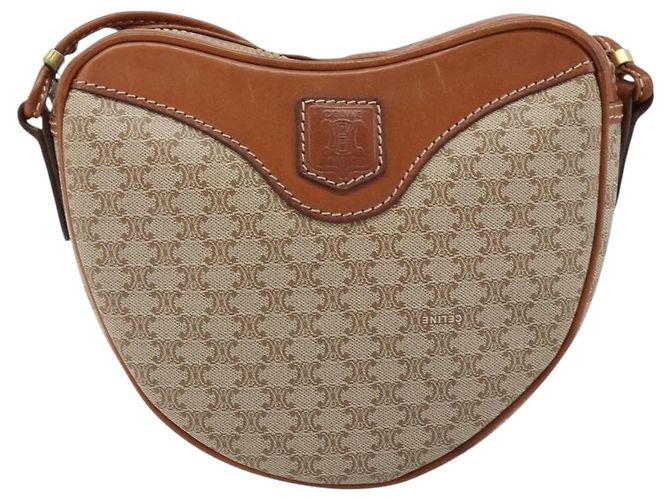 Céline CELINE Macadam Canvas Shoulder Bag PVC Beige Gold - vista 2