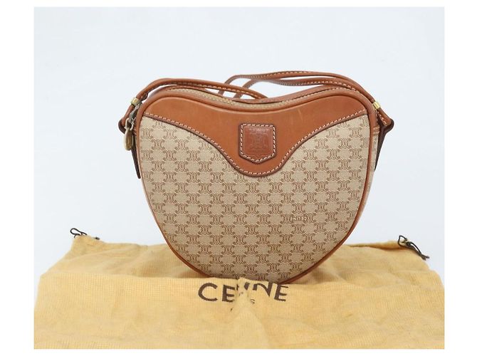 Céline CELINE Macadam Canvas Shoulder Bag PVC Beige Gold - vista 25