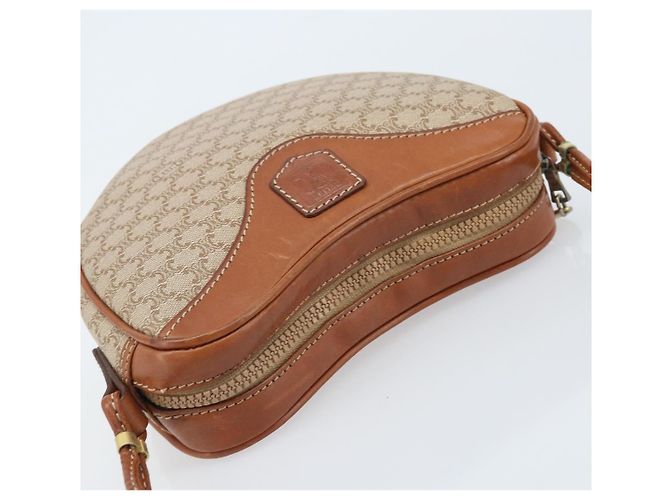Céline CELINE Macadam Canvas Shoulder Bag PVC Beige Gold - vista 6