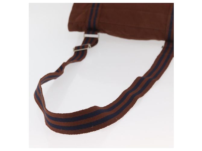Hermès HERMES Fourre Tout Shoulder Bag Cotton Brown Silver - vista 7