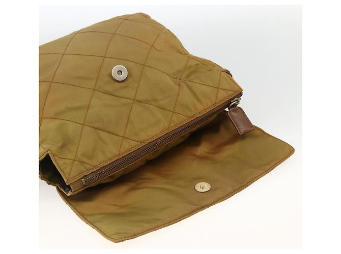 PRADA Chain Shoulder Bag Nylon Beige Gold - vista 15