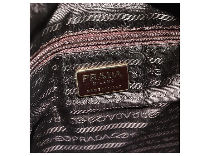 PRADA Chain Shoulder Bag Nylon Beige Gold - vista 17