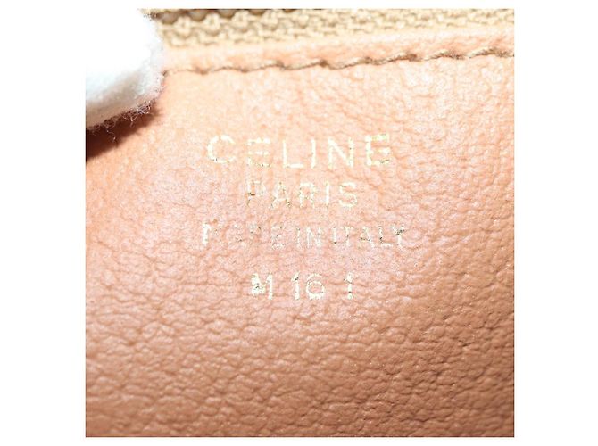 Céline CELINE Sac à main en toile Macadam PVC Cuir Marron Or - vue 11