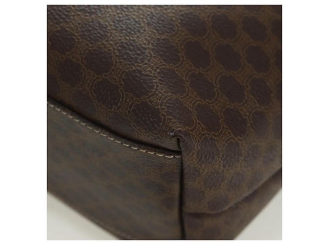 Céline CELINE Sac à main en toile Macadam PVC Cuir Marron Or - vue 15