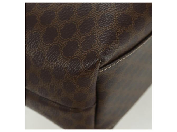 Céline CELINE Sac à main en toile Macadam PVC Cuir Marron Or - vue 16