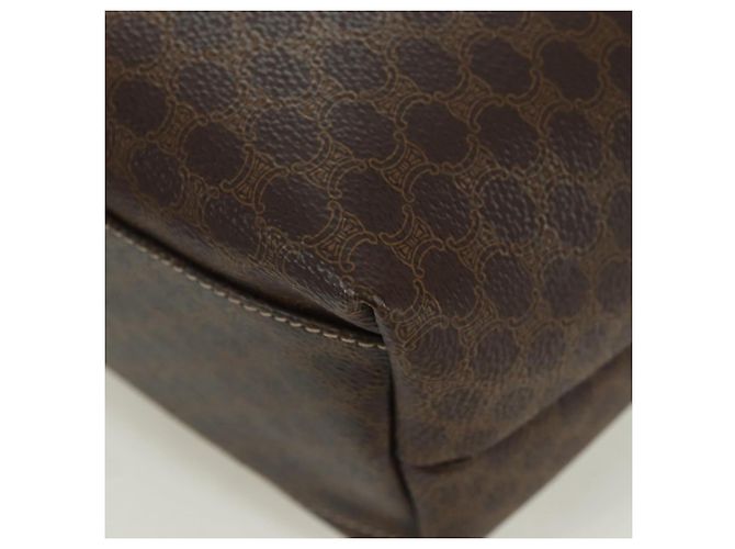 Céline CELINE Sac à main en toile Macadam PVC Cuir Marron Or - vue 17
