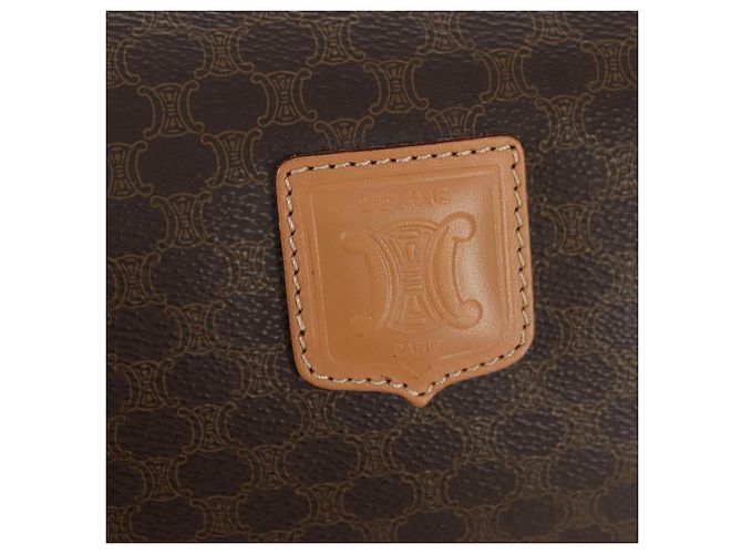 Céline CELINE Sac à main en toile Macadam PVC Cuir Marron Or - vue 18