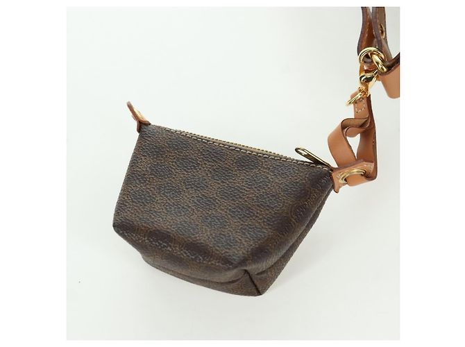 Céline CELINE Sac à main en toile Macadam PVC Cuir Marron Or - vue 20