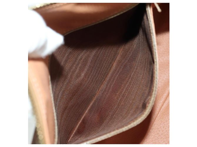 Céline CELINE Sac à main en toile Macadam PVC Cuir Marron Or - vue 26