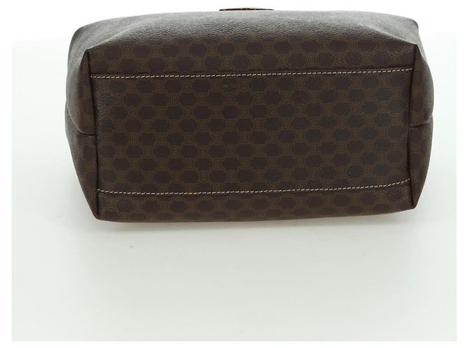 Céline CELINE Sac à main en toile Macadam PVC Cuir Marron Or - vue 6