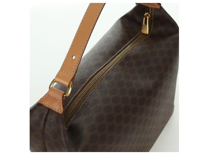Céline CELINE Sac à main en toile Macadam PVC Cuir Marron Or - vue 7