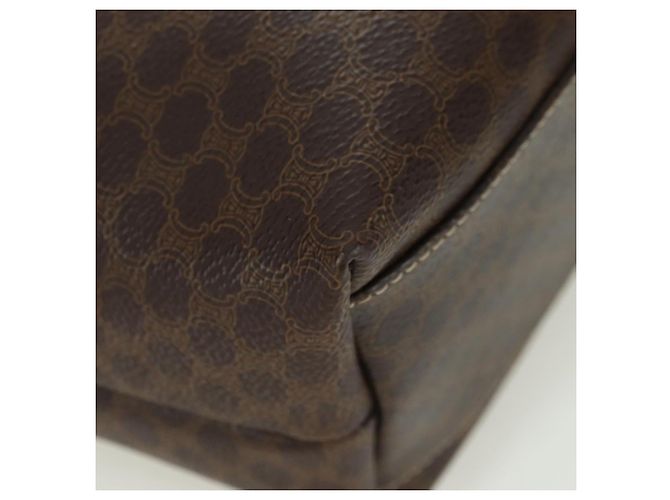 Céline CELINE Sac à main en toile Macadam PVC Cuir Marron Or - vue 9